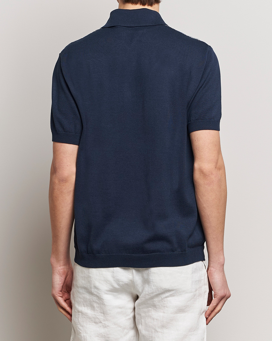 Herren | Poloshirts | Missoni | Cotton/Silk Resort Polo Navy