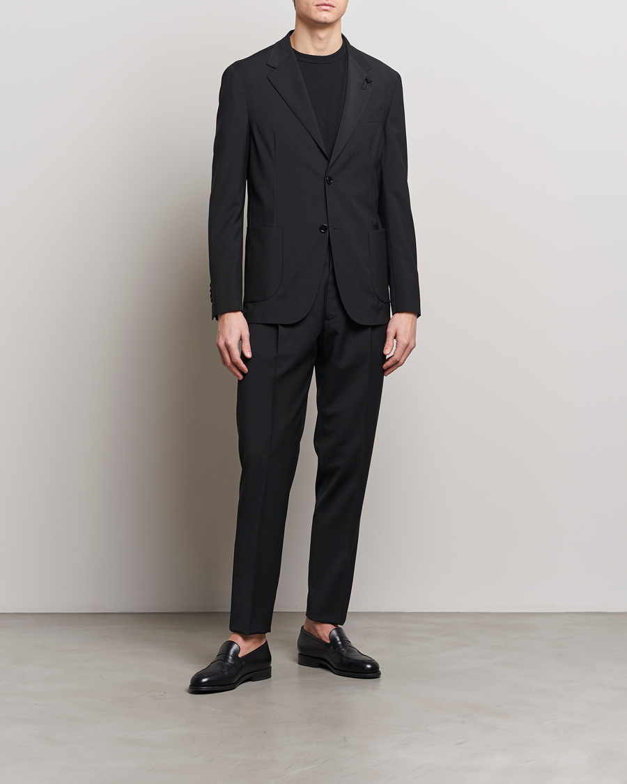 Herren | Kategorie | Lardini | Travellers Soft Wool Suit Black