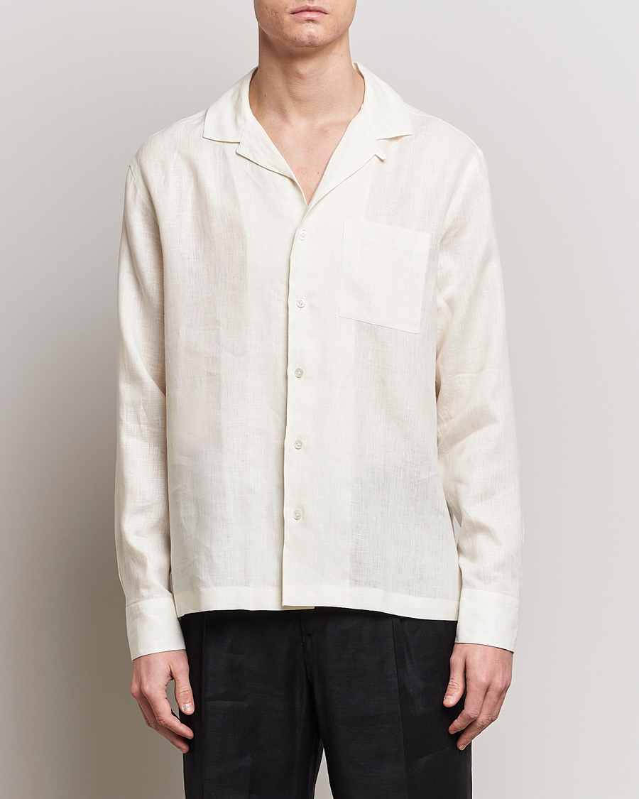 Herren | Italian Department | Lardini | Klop Linen Shirt Off White