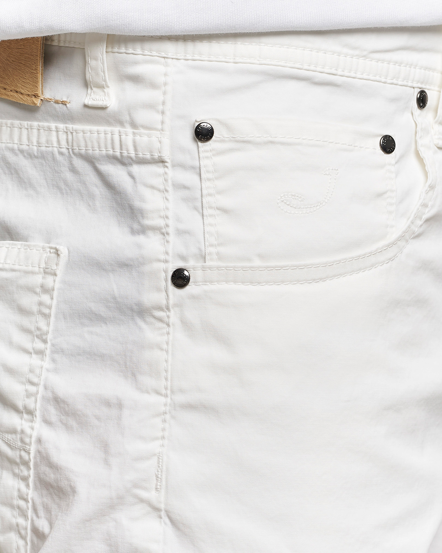 Herren | Shorts | Jacob Cohën | Nicolas Cotton Gabardine Shorts White