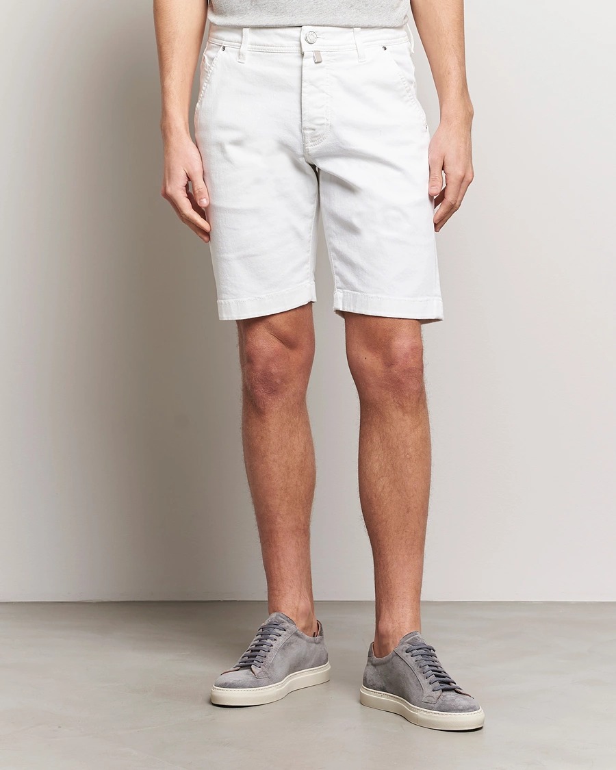 Herren | Shorts | Jacob Cohën | Lou Stretch Denim Shorts White