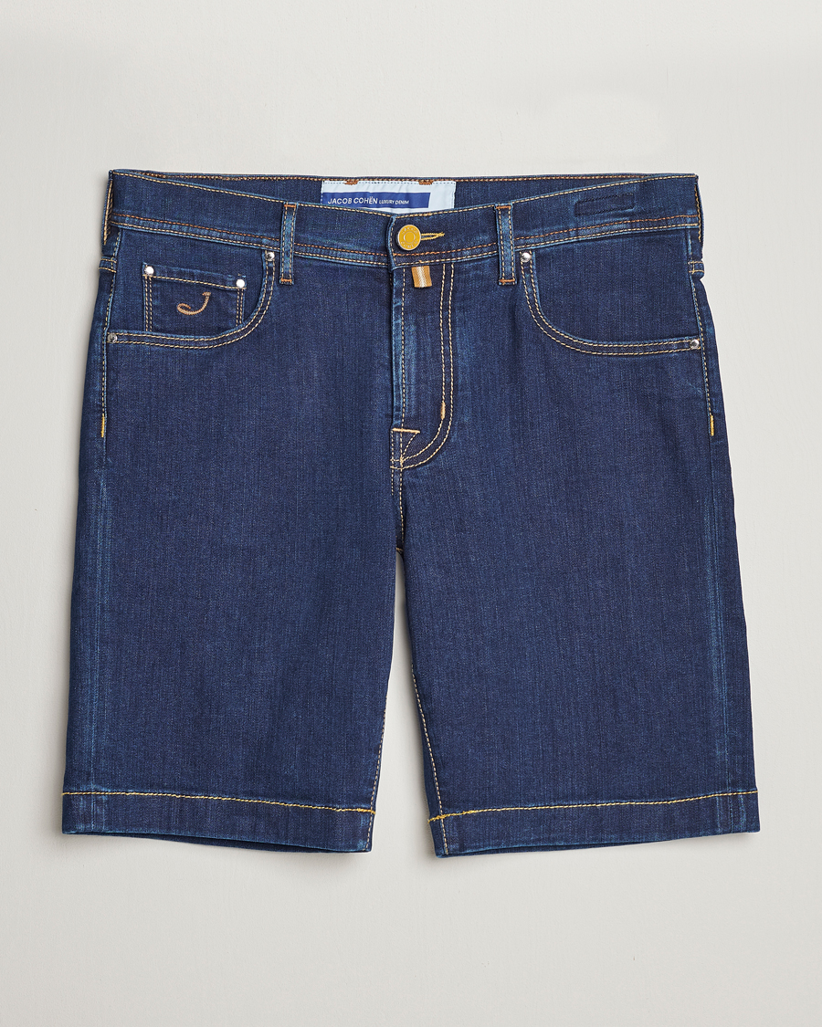 Herren | Shorts | Jacob Cohën | Nicolas Stretch Denim Shorts Dark Blue
