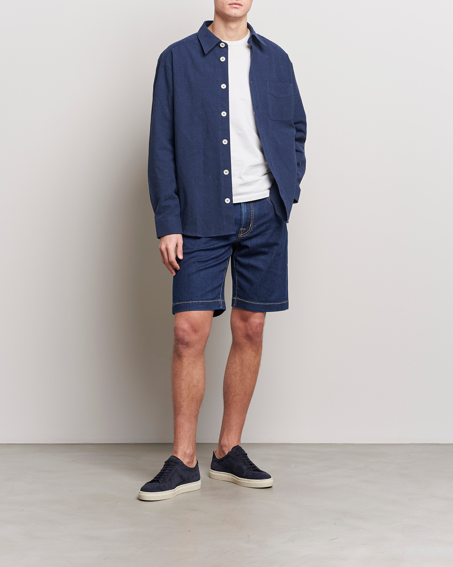 Herren | Shorts | Jacob Cohën | Nicolas Stretch Denim Shorts Dark Blue