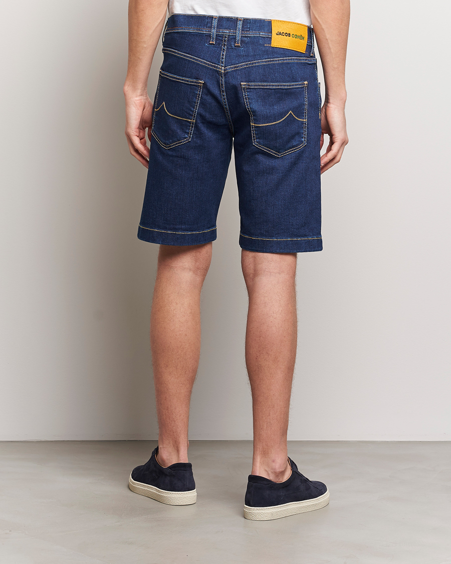 Herren | Shorts | Jacob Cohën | Nicolas Stretch Denim Shorts Dark Blue