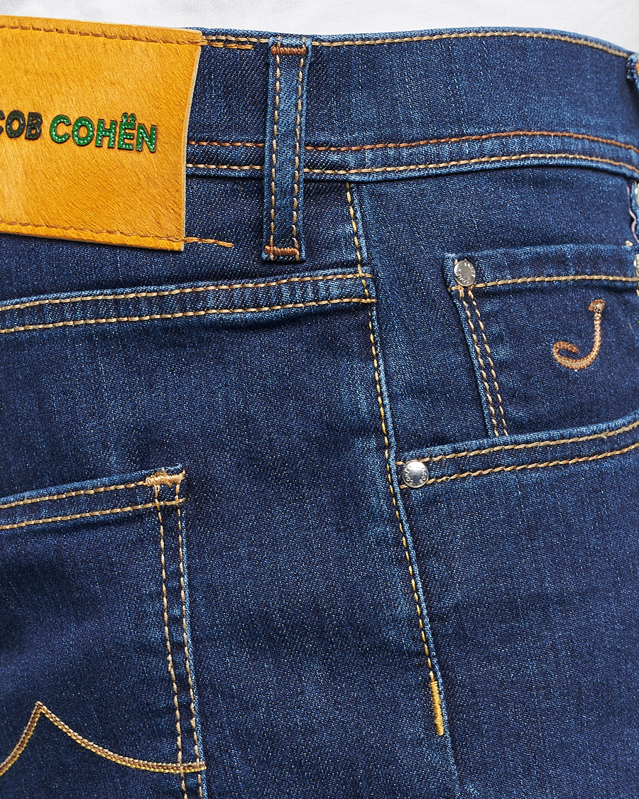 Herren | Shorts | Jacob Cohën | Nicolas Stretch Denim Shorts Dark Blue