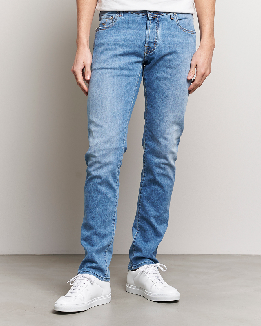 Herren | Kleidung | Jacob Cohën | Nick Slim Fit Stretch Jeans Light Blue