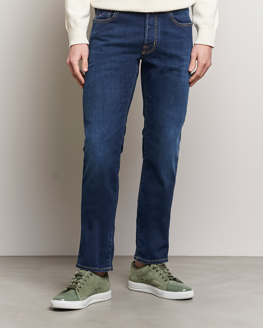 Herren | Blaue jeans | Jacob Cohën | Bard Slim Fit Stretch Jeans Dark Blue