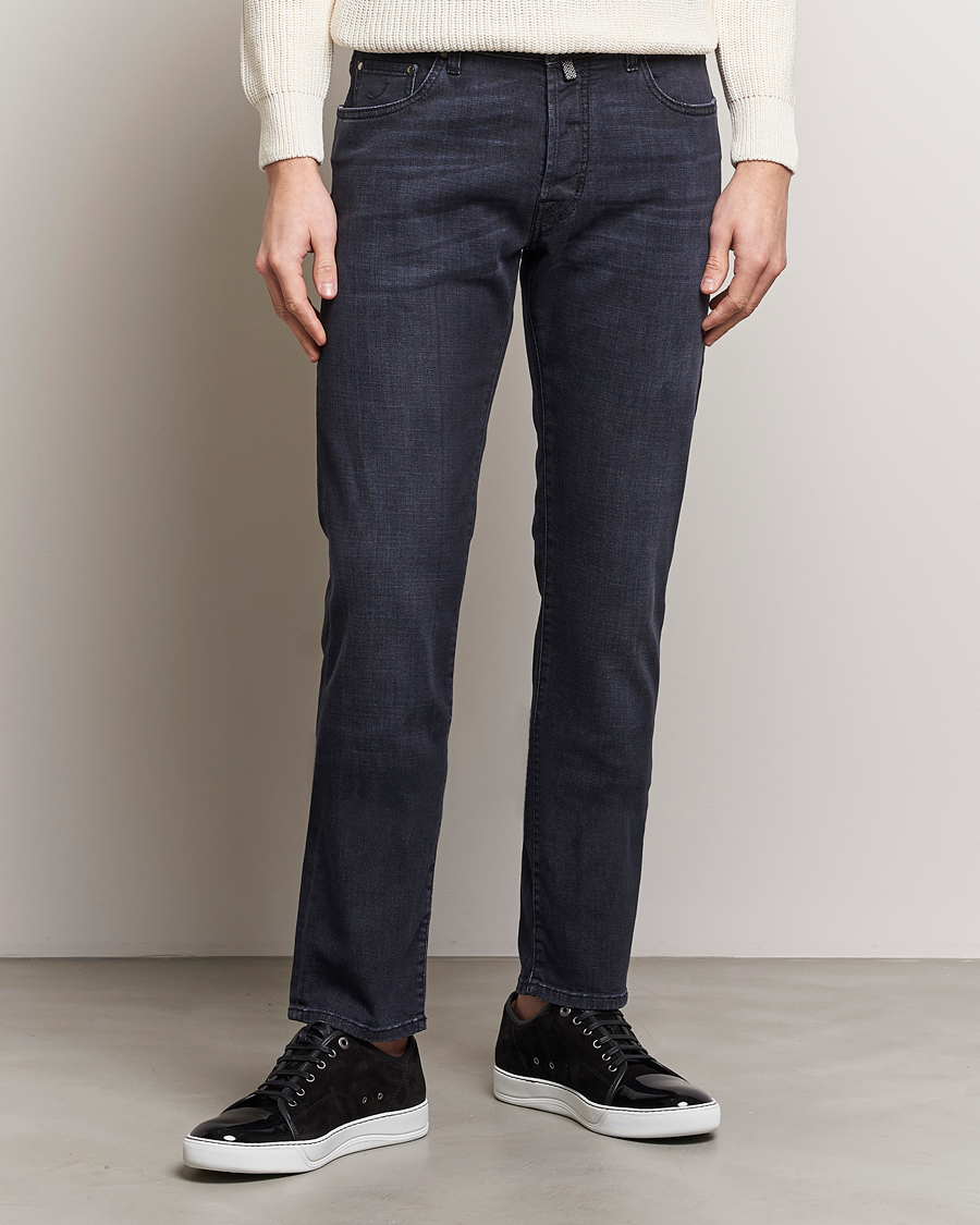 Herren | Italian Department | Jacob Cohën | Bard Slim Fit Stretch Jeans Grey Black