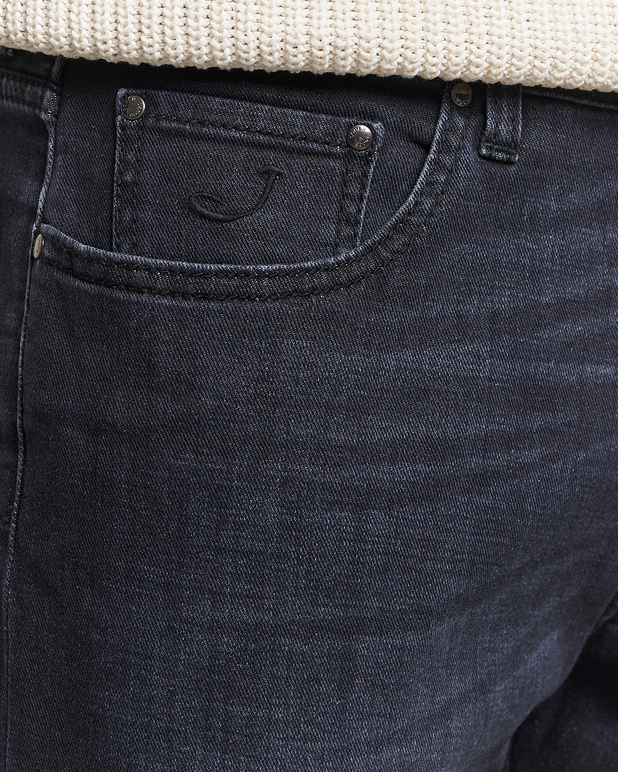Herren | Jeans | Jacob Cohën | Bard Slim Fit Stretch Jeans Grey Black