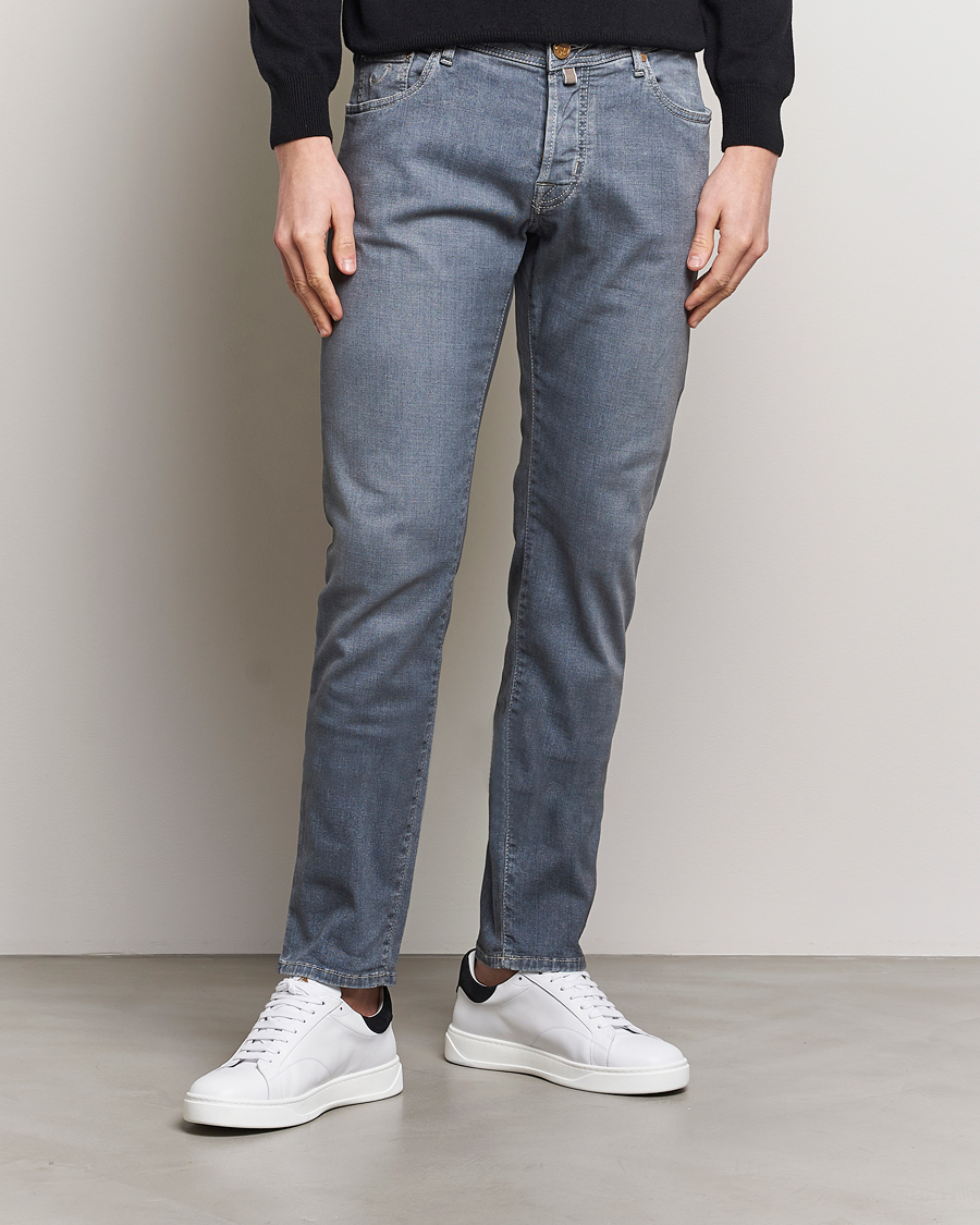 Herren | Kategorie | Jacob Cohën | Nick Naples Super Slim Stretch Jeans Light Grey