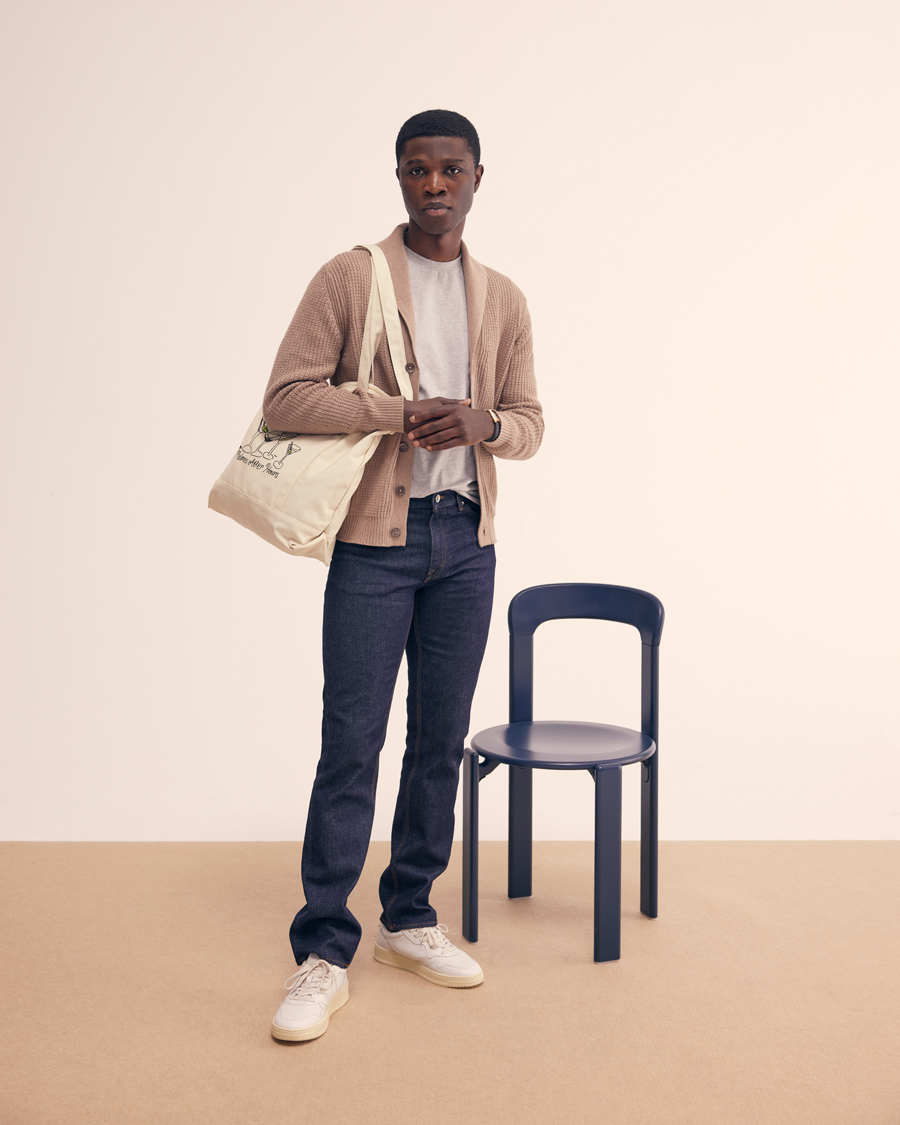 Herren | Pullover | Stenströms | Cotton/Cashmere Shawl Cardigan Brown