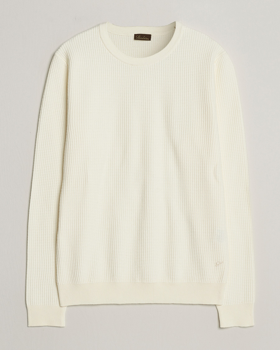 Herren | Pullover | Stenströms | Organic Cotton Crew Neck White