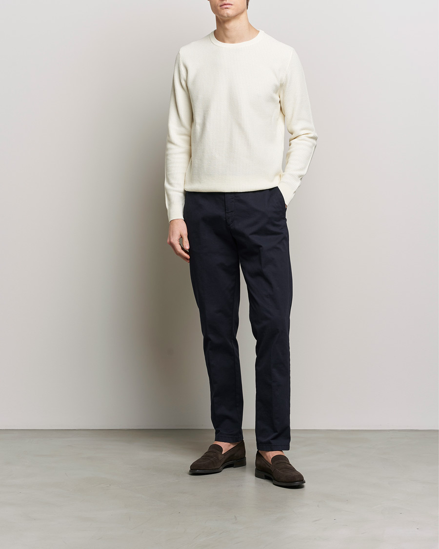 Herren | Pullover | Stenströms | Organic Cotton Crew Neck White