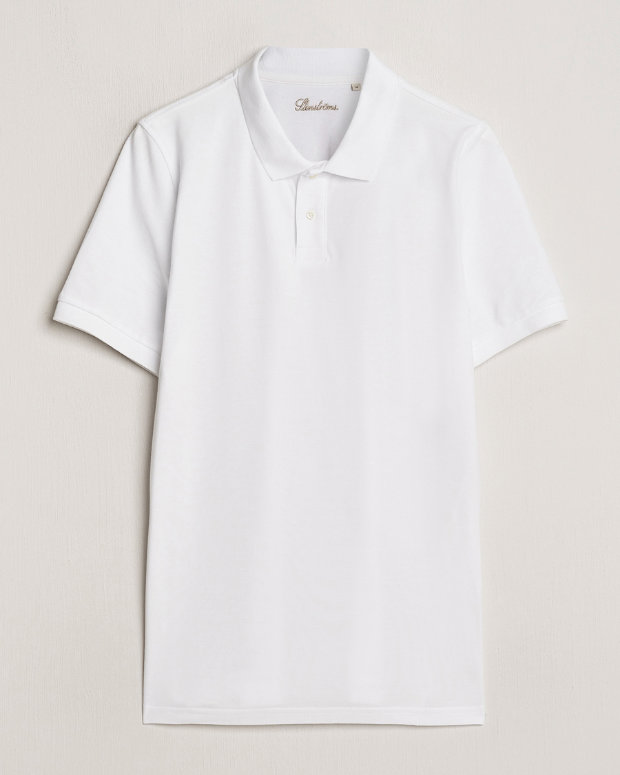 Herren | Poloshirts | Stenströms | Organic Cotton Piquet Polo Shirt White