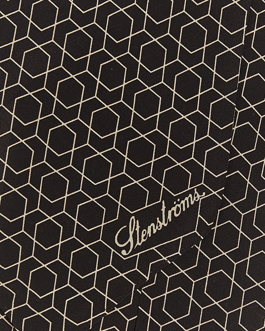 Herren | Stenströms Silk Printed Ascot Brown | Stenströms | Silk Printed Ascot Brown