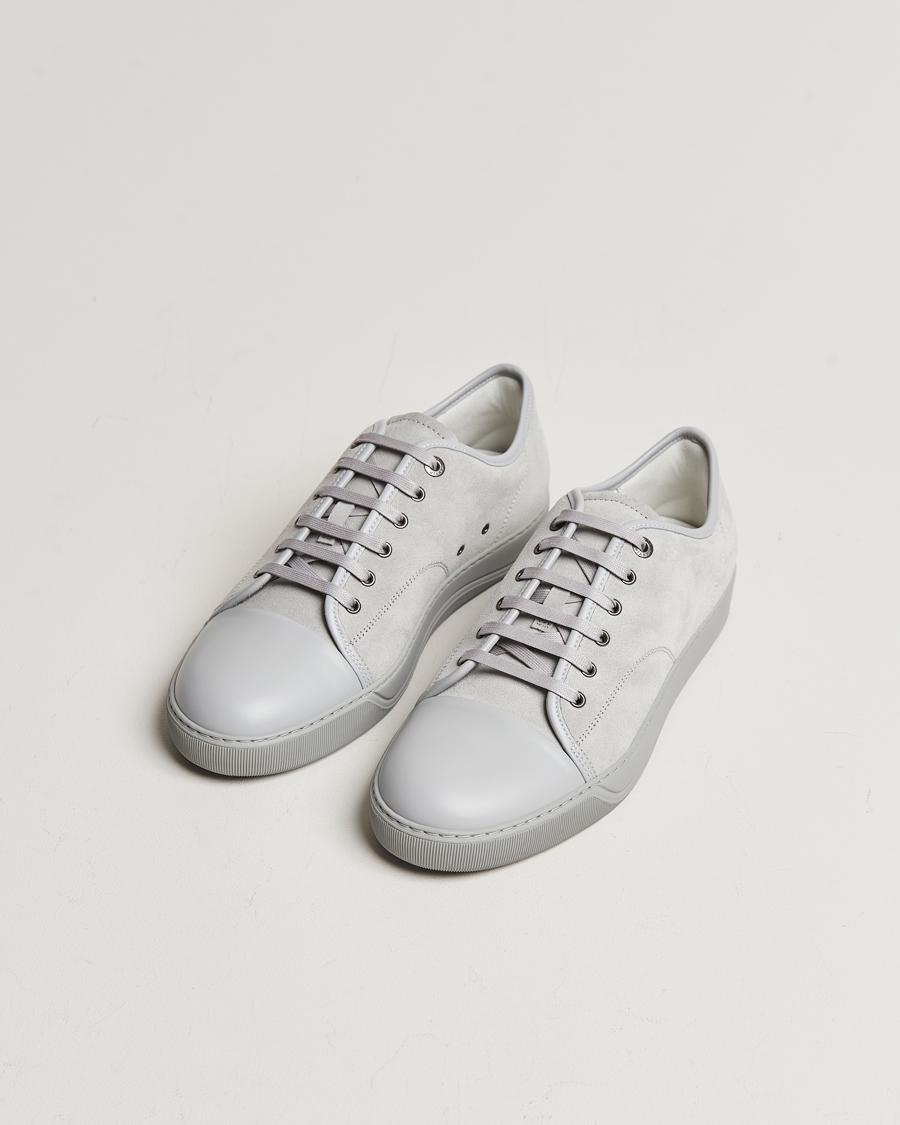 Herren | Wildlederschuhe | Lanvin | Nappa Cap Toe Sneaker Light Grey