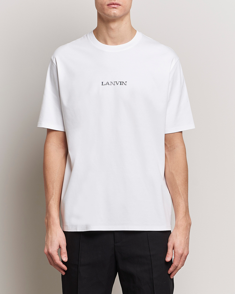 Herren | T-Shirts | Lanvin | Embroidered Logo T-Shirt White