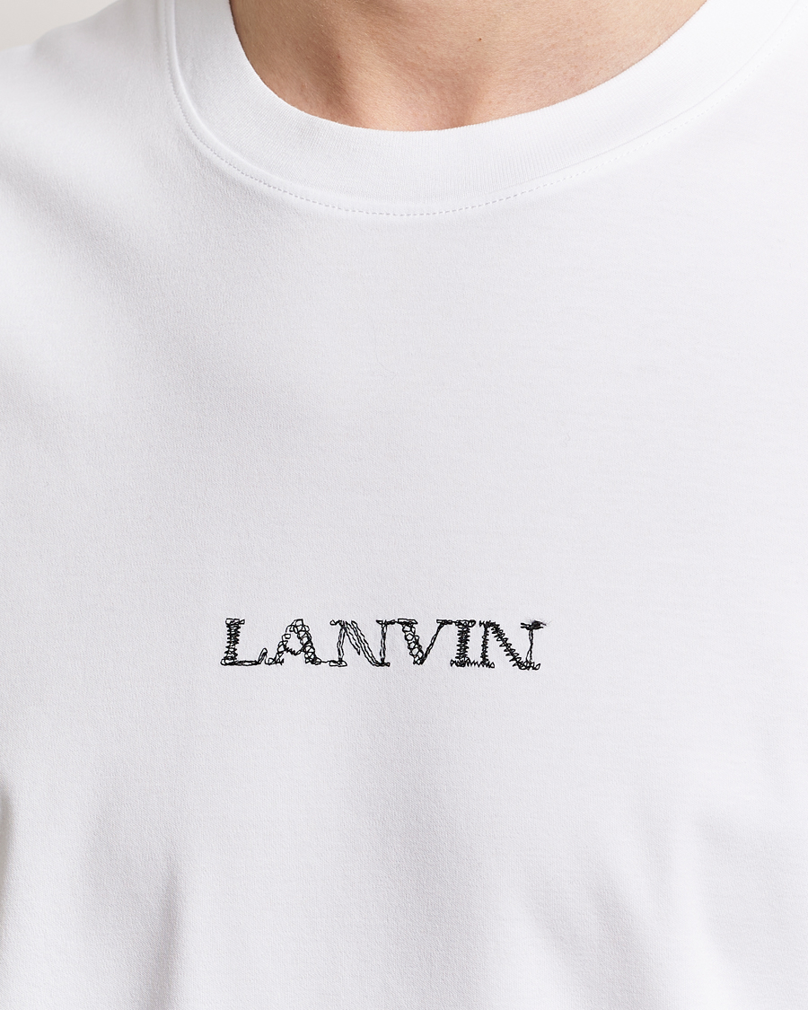 Herren | T-Shirts | Lanvin | Embroidered Logo T-Shirt White