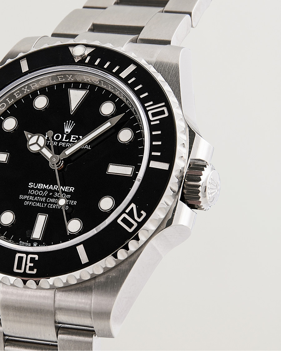 Herren | Rolex Pre-Owned Submariner 124060 Oyster Perpetual Steel Black Silver | Rolex Pre-Owned | Submariner 124060 Oyster Perpetual Steel Black Silver