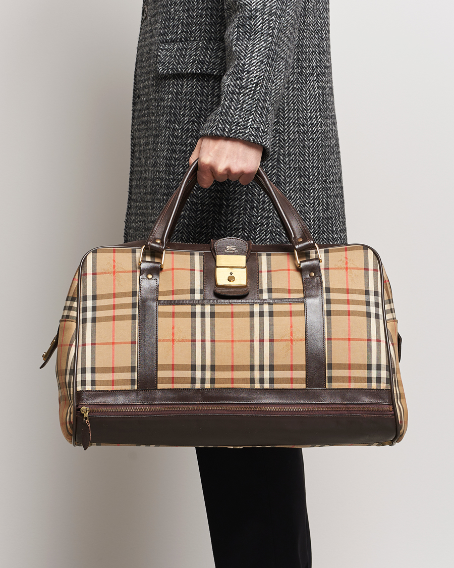 Herren | Burberry Pre-Owned Carry On Travel Bag Haymarket Check | Burberry Pre-Owned | Carry On Travel Bag Haymarket Check