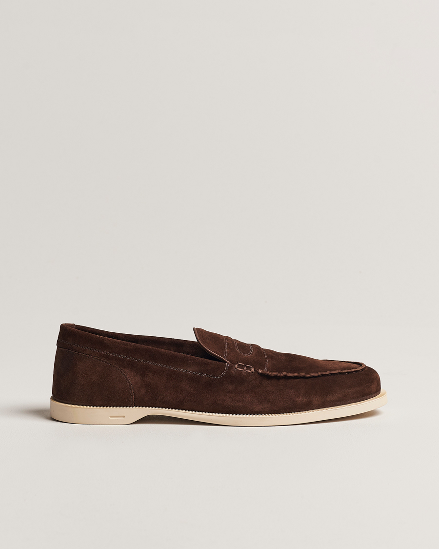 Herren | Loafer | John Lobb | Pace Summer Loafer Dark Brown Suede