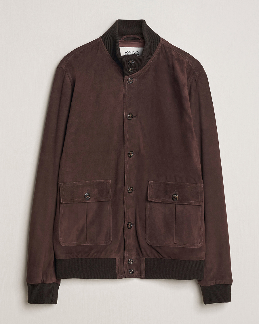 Herren | Jacken | Valstar | Valstarino Suede Jacket Dark Brown
