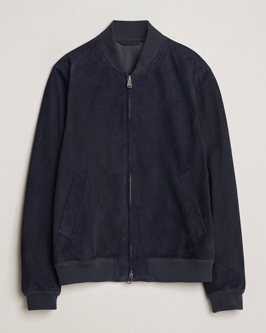 Herren | Jacken | Valstar | Zip Suede Jacket Navy