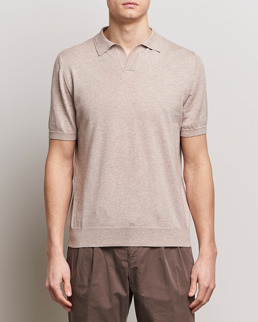 Herren | Kategorie | Altea | Cotton/Cashmere Polo Shirt Beige