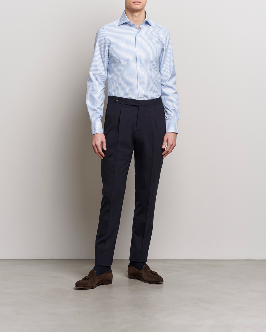 Herren | Kleidung | Finamore Napoli | Milano Slim Royal Oxford Shirt Blue Stripe
