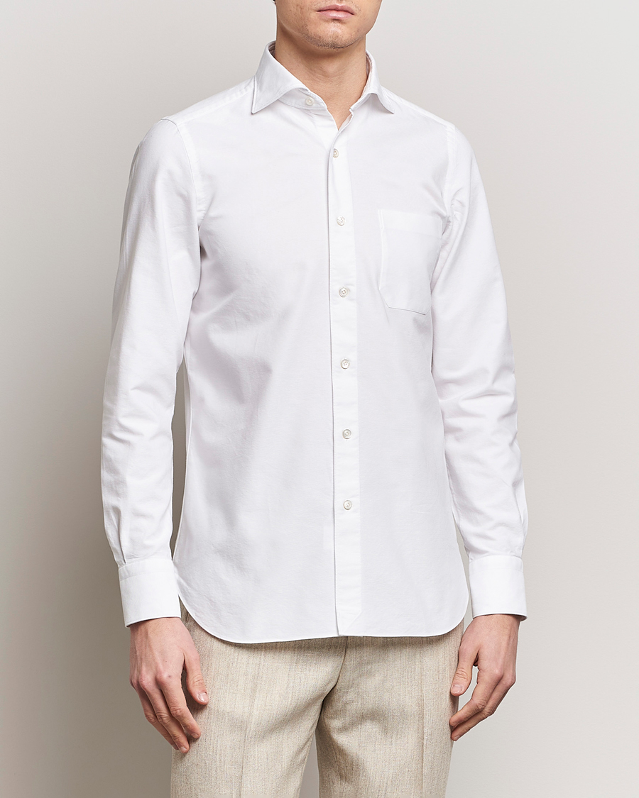 Herren | Formal Wear | Finamore Napoli | Gaeta Chambray Shirt White