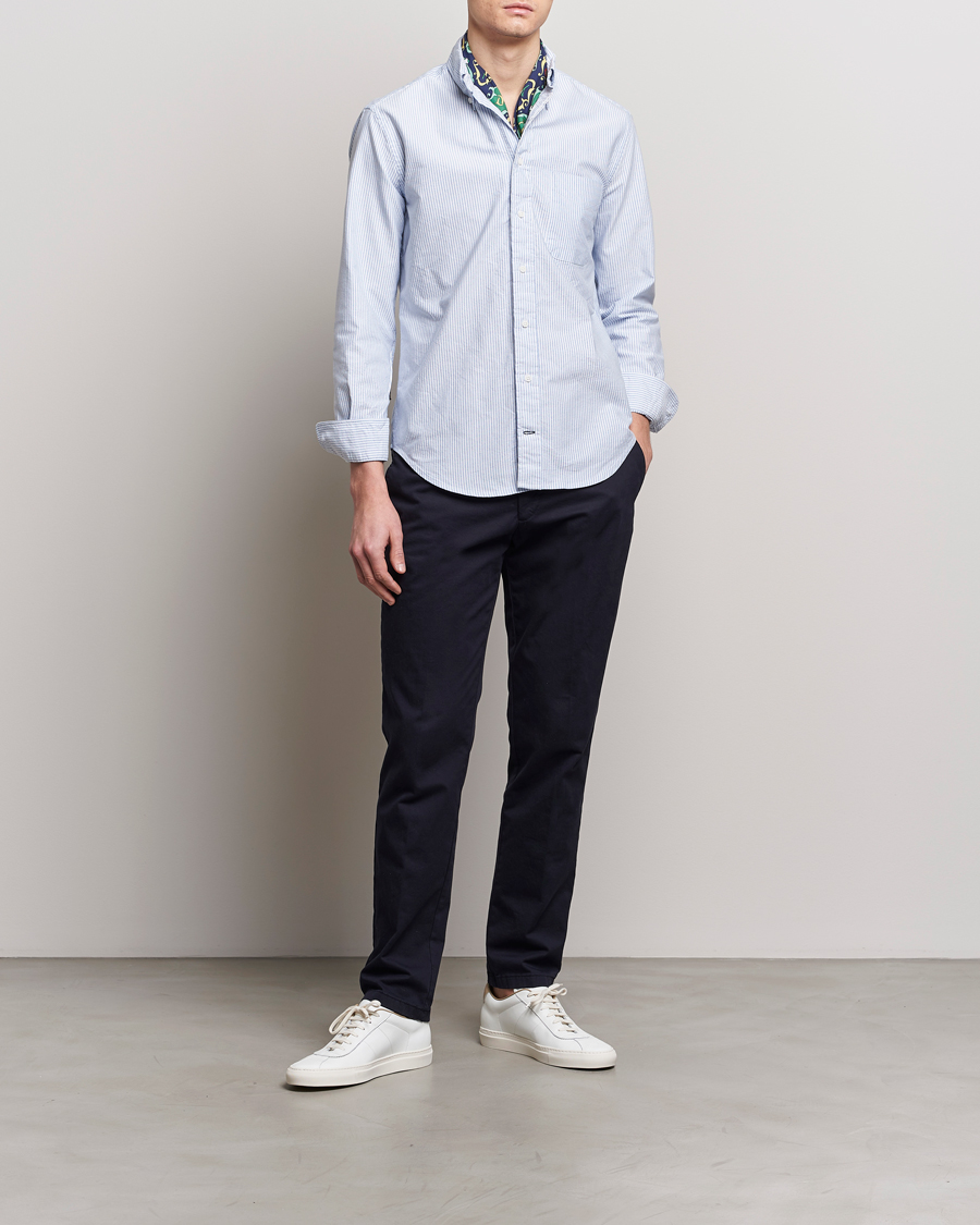 Herren | Hemden | Gitman Vintage | Button Down Oxford Shirt Blue Stripe