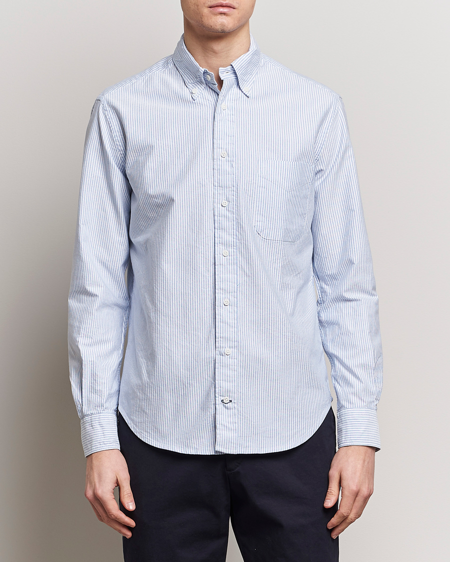Herren | Kategorie | Gitman Vintage | Button Down Oxford Shirt Blue Stripe