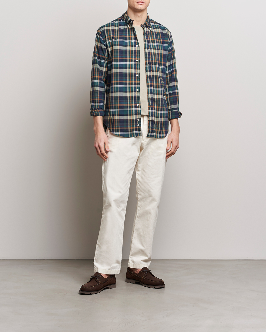Herren | Hemden | Gitman Vintage | Button Down Madras Shirt Green Check