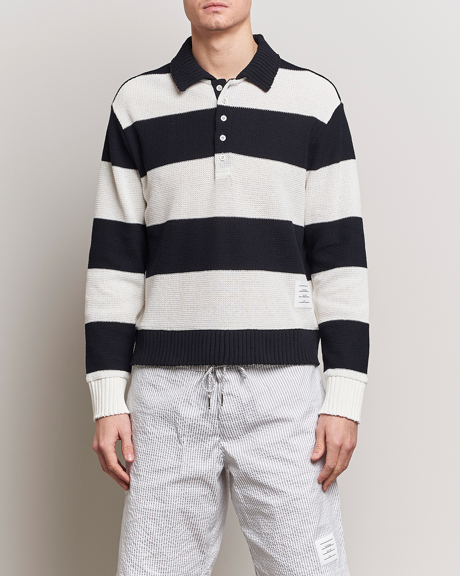Herren | Contemporary Creators | Thom Browne | Long Sleeve Rugby White/Navy