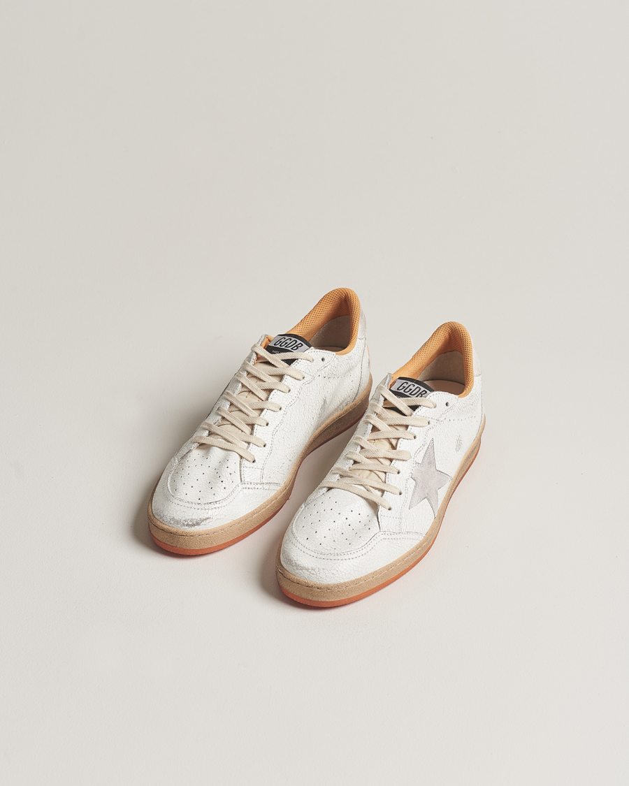 Herren | Weiße Sneakers | Golden Goose | Deluxe Brand Ball Star Sneakers White/Orange