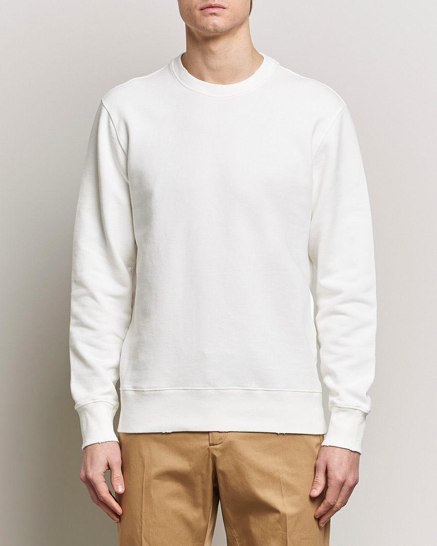 Herren | Contemporary Creators | Golden Goose | Deluxe Brand Distressed Jersey Sweatshirt Vintage White