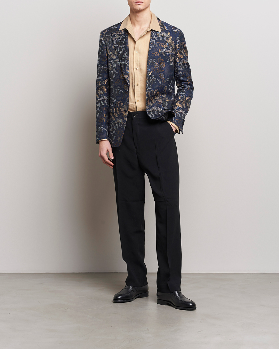 Herren | Sakkos | Etro | Floral Jacquard Evening Jacket Navy