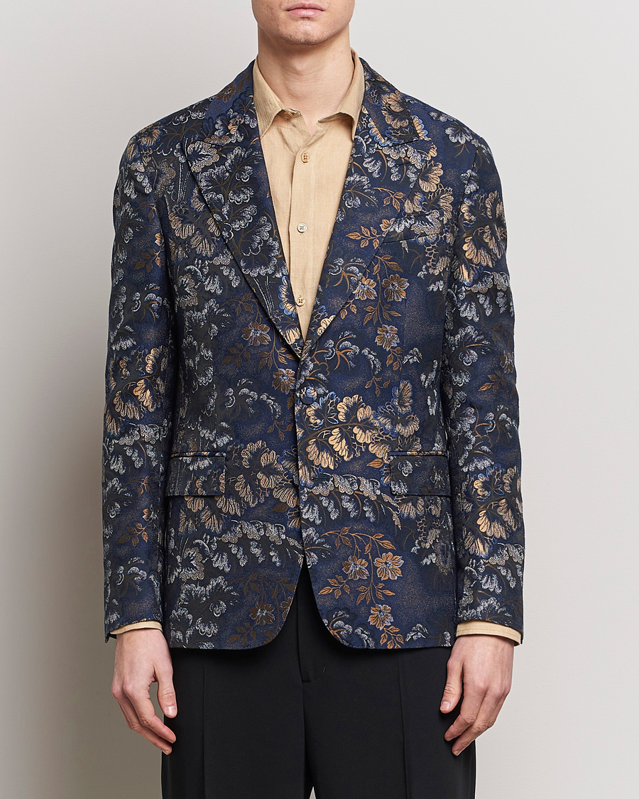 Herren | Kleidung | Etro | Floral Jacquard Evening Jacket Navy