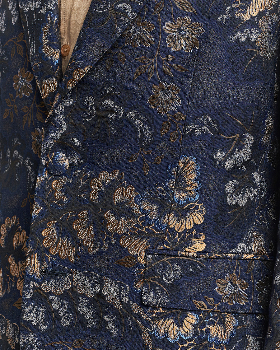 Herren | Sakkos | Etro | Floral Jacquard Evening Jacket Navy