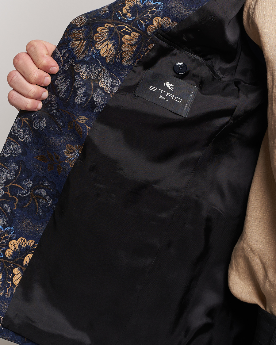 Herren | Sakkos | Etro | Floral Jacquard Evening Jacket Navy