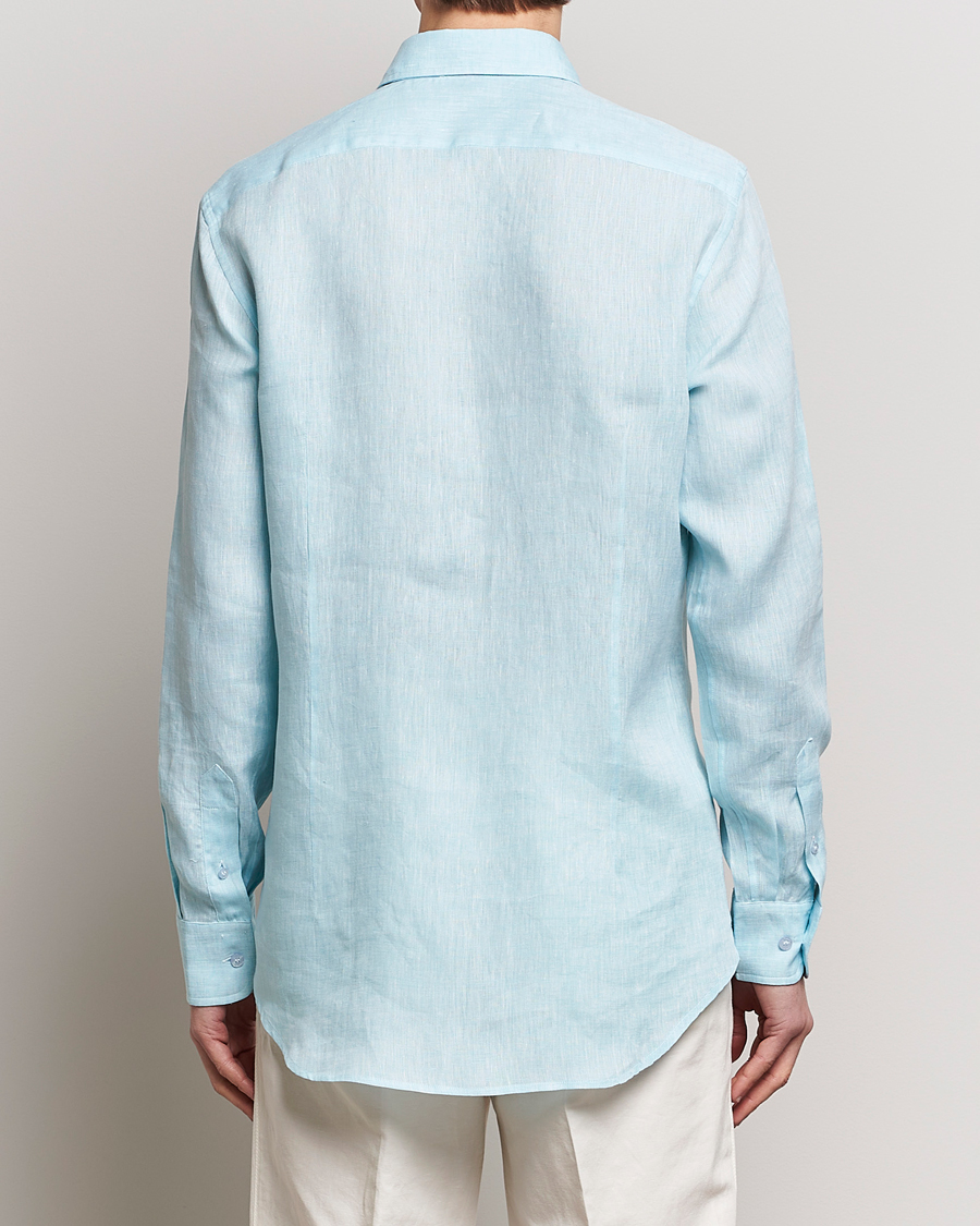 Herren | Hemden | Etro | Slim Fit Linen Shirt Light Blue