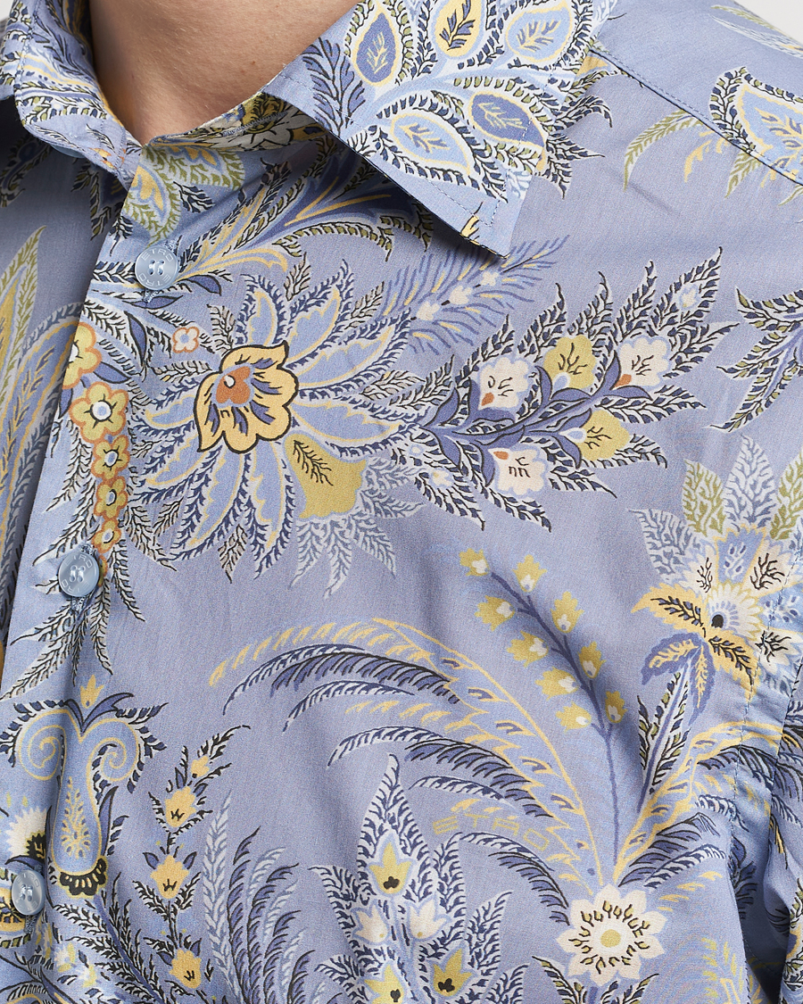 Herren | Hemden | Etro | Slim Fit Floral Print Shirt Azzurro