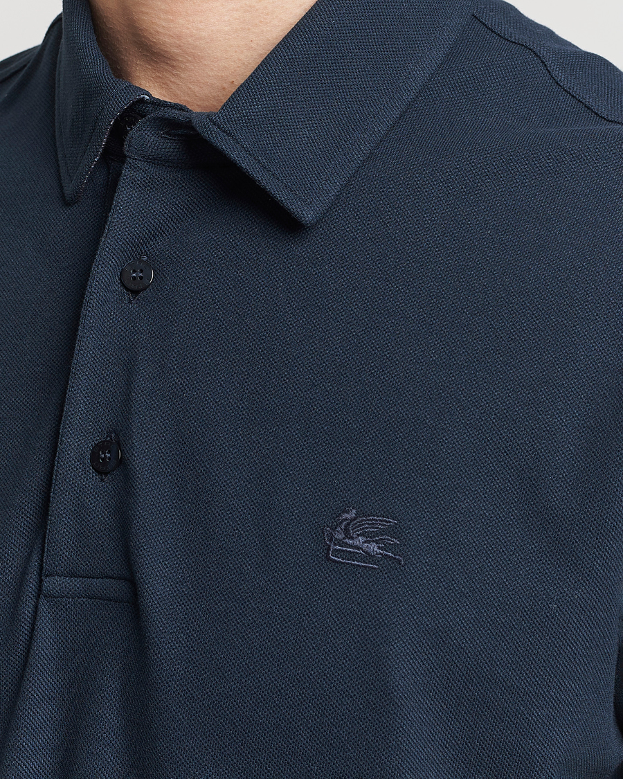 Herren | Poloshirts | Etro | Contrast Paisley Polo Navy