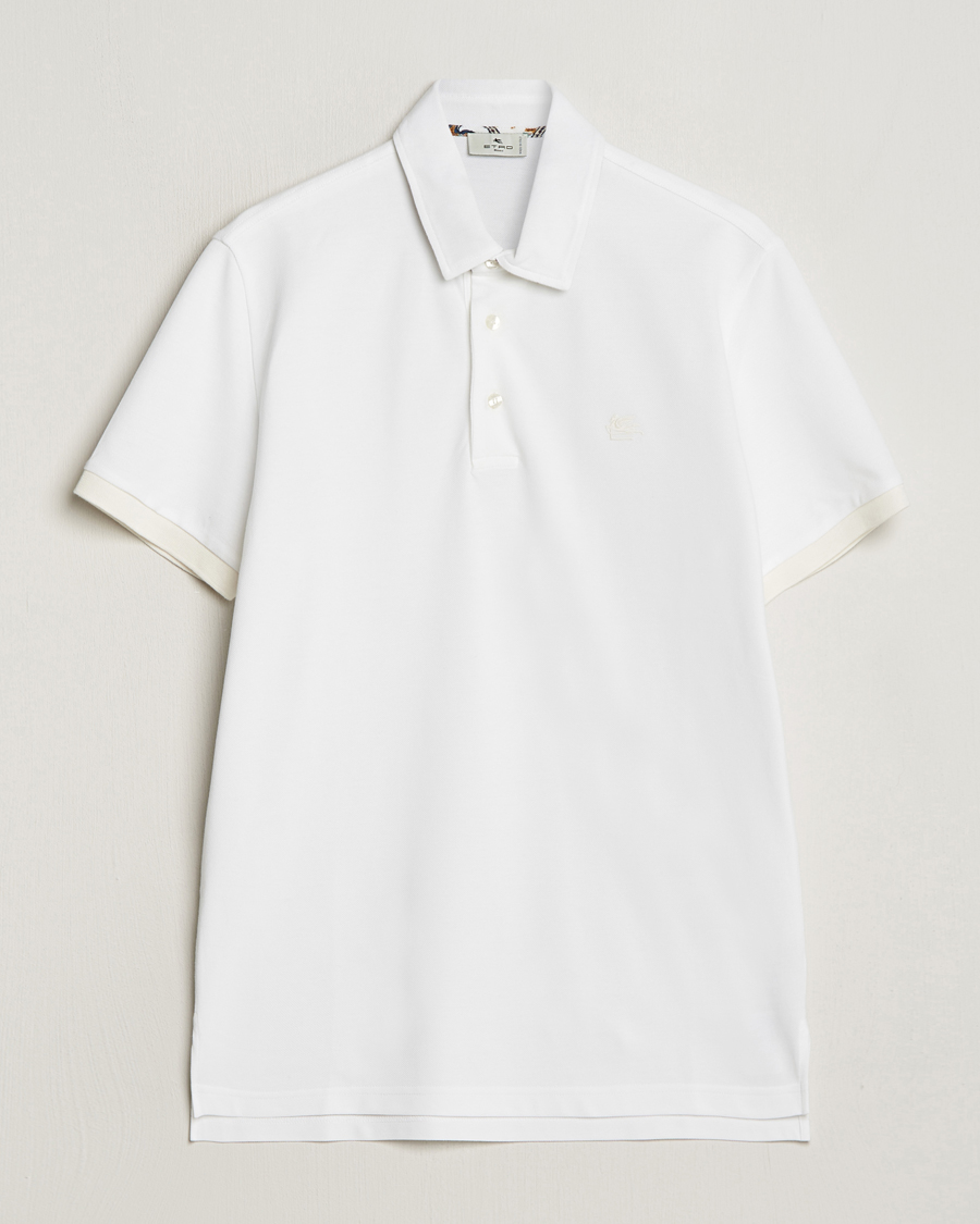 Herren | Poloshirts | Etro | Contrast Paisley Polo White