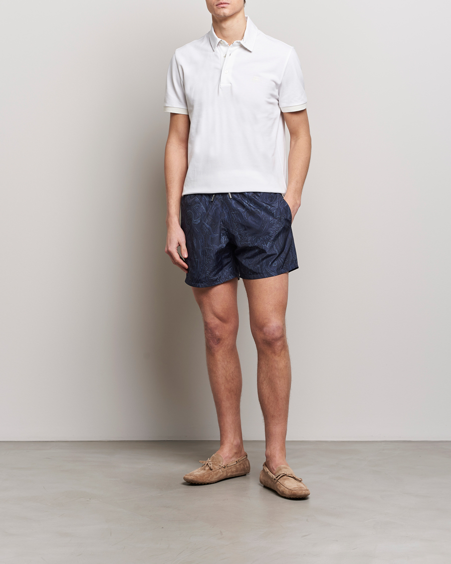 Herren | Poloshirts | Etro | Contrast Paisley Polo White