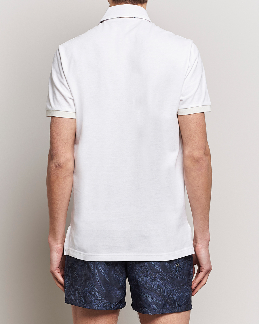 Herren | Poloshirts | Etro | Contrast Paisley Polo White