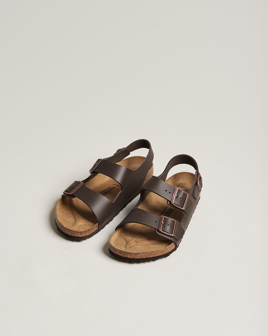Men | Sandals & Slides | BIRKENSTOCK | Milano Classic Footbed Dark Brown Leather