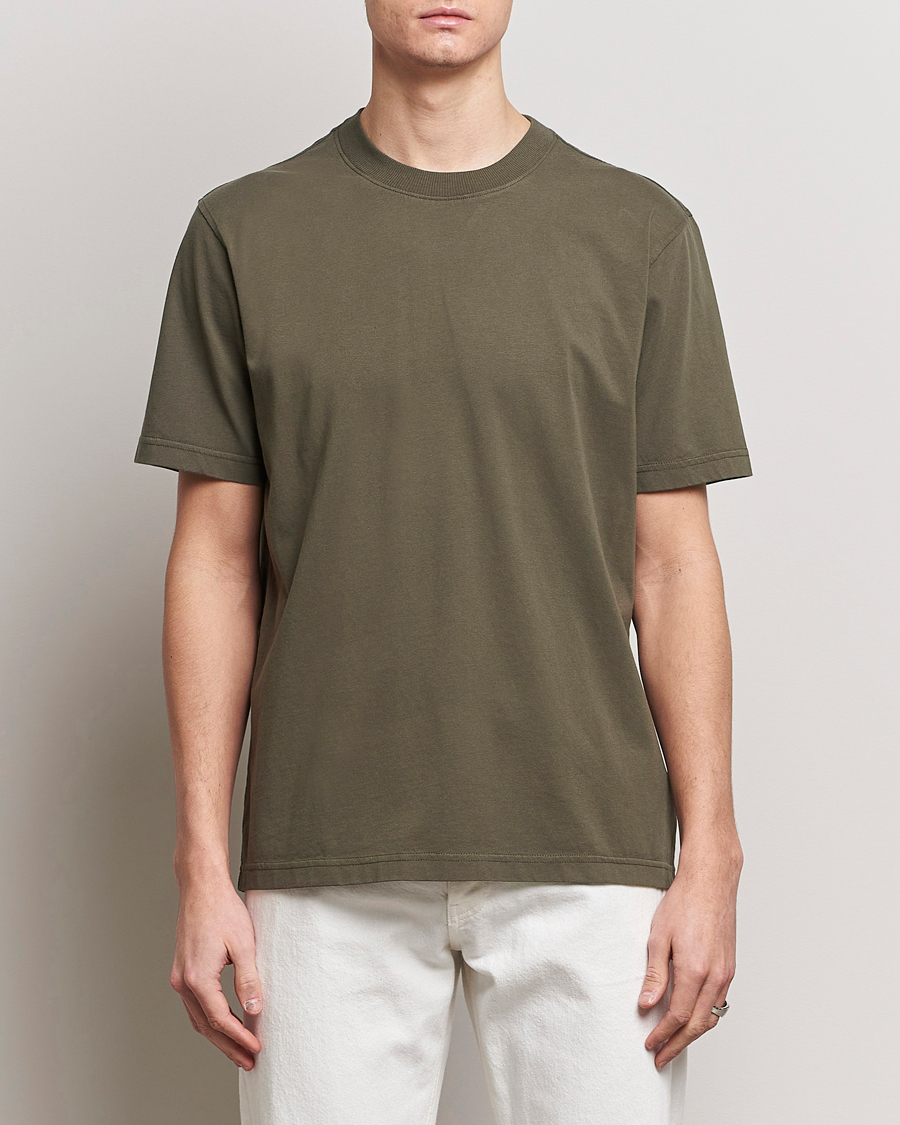 Herren | T-Shirts | NN07 | Adam Pima Crew Neck T-Shirt Capers Green