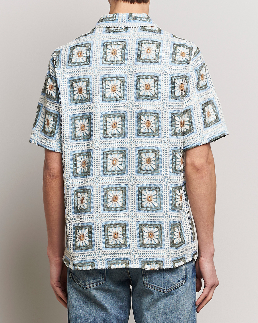 Herren | Hemden | NN07 | Julio Knitted Croche Flower Short Sleeve Shirt Multi