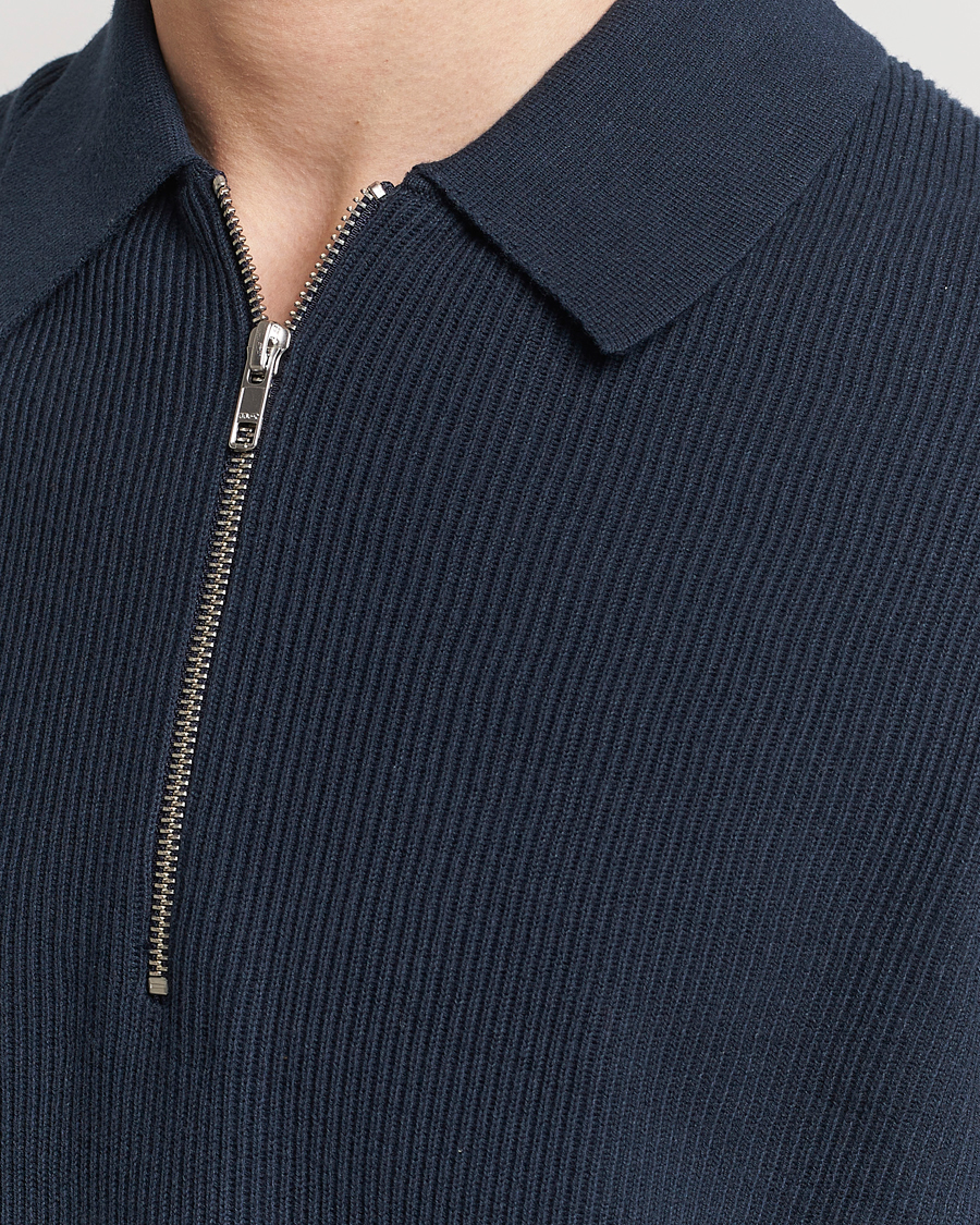 Herren | Pullover | NN07 | Hansie Knitted Half Zip Navy Blue